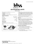 Bliss Outdoors BSL-320-BSL-321 Manual Bliss Outdoors BSL-320-BSL-321 Manual