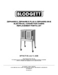 Blodgett ZEPHAIRE E, ZEPHAIRE E PLUS & ZEPHAIRE-200-E Parts