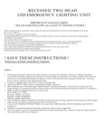 695SQRRECSSW Instructions 695SQRRECSSW Instructions