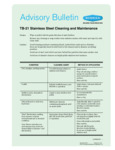 Bobrick Stainless Steel Car and Maintenance Sheet Bobrick Stainless Steel Car and Maintenance Sheet