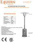 Eastern Tabletop Mushroom Patio Heater Flyer