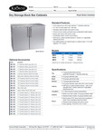 Dry Storage Back Bar Cabinets Brochure Dry Storage Back Bar Cabinets Brochure