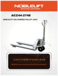 NOBLELIFT PREMIUM GALVANIZED PALLET JACK-FORK SIZE: 27"X48" – CAPACITY: 5500 LBS NOBLELIFT PREMIUM GALVANIZED PALLET JACK-FORK SIZE: 27"X48" – CAPACITY: 5500 LBS