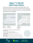 Allure T250SPI Satin Weave Sheets