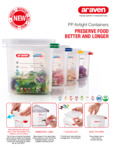 Araven GastroNorm Translucent Polypropylene Food Pans