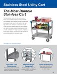 Carlisle Stainless Steel Utility Cart Brochure Carlisle Stainless Steel Utility Cart Brochure