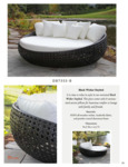 DB7333-B Black Wicker Daybed