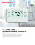 Honeywell Home_FocusPRO-N100_Sell Sheet Honeywell Home_FocusPRO-N100_Sell Sheet