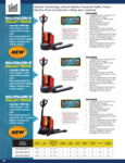 Lithium Battery Powered Pallet Trucks Brochure Lithium Battery Powered Pallet Trucks Brochure