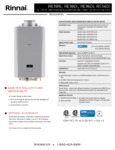 Rinnai RE Series Brochure Rinnai RE Series Brochure