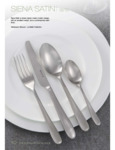 RAK Siena Satin Flatware Brochure RAK Siena Satin Flatware Brochure