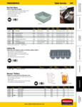 Rubbermaid Catalog Foodservice Table Service