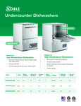 Undercounter dishwasher sell sheet Undercounter dishwasher sell sheet