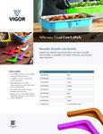 Vigor Food Pan Labels Sellsheet Vigor Food Pan Labels Sellsheet