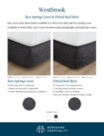 Westbrook-Caviar Box Spring Cover & Fitted Bed Skirt Westbrook-Caviar Box Spring Cover & Fitted Bed Skirt