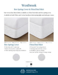 Westbrook-White Box Spring Cover & Fitted Bed Skirt