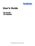 Brother TD4410D, TD4410DN Label Printer User Guide Manual Brother TD4410D, TD4410DN Label Printer User Guide Manual