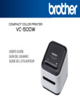Brother VC-500W User's Guide Manual Brother VC-500W User's Guide Manual
