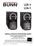 Bunn LCA-1 Liquid Coffee Dispenser Manual Bunn LCA-1 Liquid Coffee Dispenser Manual