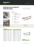 Regency Space Solutions Wall-Mounted Cantilever Shelf Brackets Regency Space Solutions Wall-Mounted Cantilever Shelf Brackets