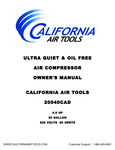California Air Tools 20040CAD Air Compressor Manual