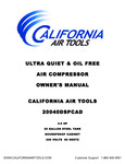 California Air Tools 20040DSPCAD Air Compressor Owner's Manual