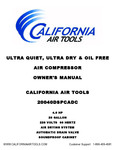 California Air Tools 20040DSPCADC Air Compressor Manual