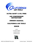 California Air Tools 200CR MotorPump Owner's Manual California Air Tools 200CR MotorPump Owner's Manual