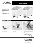 Cambro - Soak Brine Tank User Manual
