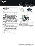 Vollrath Stainless Steel Care Instructions