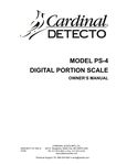 Cardinal Detecto PS-4 Digital Scale Manual