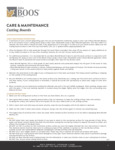 JOH400 cutting board maintenance instructions JOH400 cutting board maintenance instructions