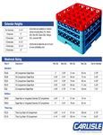 Carlisle Glass Rack Sizing Chart