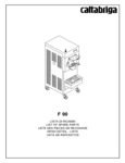 CATTABRIGA F90 Parts Manual CATTABRIGA F90 Parts Manual