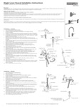 Chicago Faucet Single Lever Faucet Installation Instructions