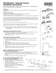 Chicago Faucet Wall Mounted - Exposed Faucets Installation Instructions Chicago Faucet Wall Mounted - Exposed Faucets Installation Instructions