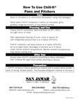 San Jamar Chill-It Instruction Sheet