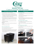 Choice 176ICBN125BK Mobile Ice Bin Cleaning & Care Instructions