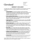 Cleveland WARRANTY-DISCLAIMER Cleveland WARRANTY-DISCLAIMER