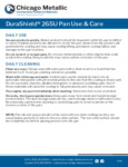 CM DuraShield 265U Pan Use & Care CM DuraShield 265U Pan Use & Care