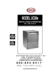 CMA DishMachines UC-50e Manual