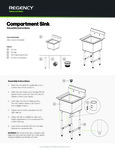 Compartment Sink Assembly Instructions Compartment Sink Assembly Instructions