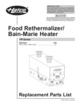 Hatco FR Bain Marie Parts List