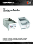 Cooking Performance Group Gas Countertop User Manual Griddles
