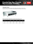 Countertop Gas Ultra Chrome Griddle Elevation Chart