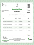 Crofters Food Service Kosher Certificate