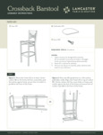 Crossback Barstool Vinyl Assembly Instruction Sheet