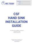 CSF Hand Sink Installation CSF Hand Sink Installation
