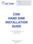 CSW Hand Sink Installation CSW Hand Sink Installation