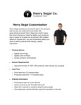 Henry Segal Customization Henry Segal Customization